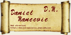 Daniel Mančević vizit kartica